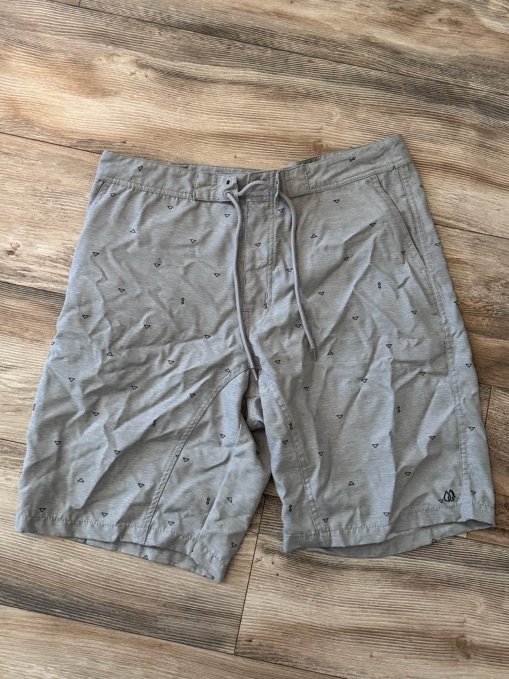 Freeworld Men's 32 Gray Hybrid Board Shorts Free World Drawstring Waist